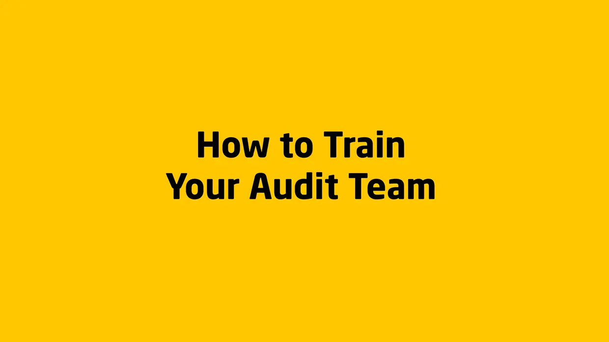 How to Train Your Audit Team